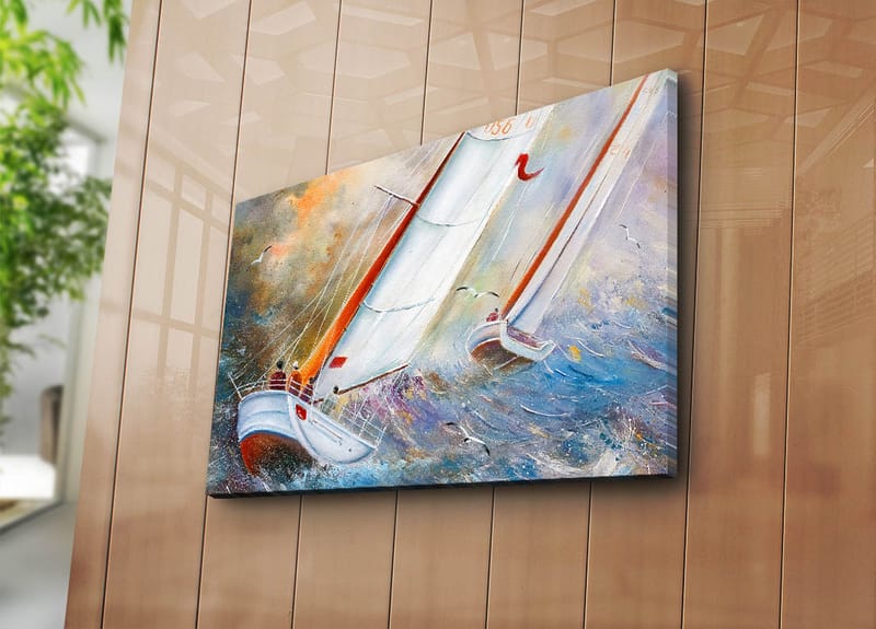 Dekorativ Canvasbilde 45x70 cm - Flerfarget - Interiør - Maleri & posters - Lerretsbilder