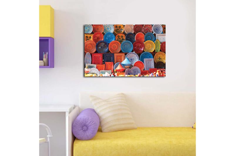 Dekorativ Canvasbilde 45x70 cm - Flerfarget - Interiør - Maleri & posters - Lerretsbilder
