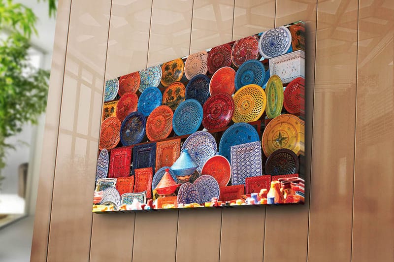 Dekorativ Canvasbilde 45x70 cm - Flerfarget - Interiør - Maleri & posters - Lerretsbilder