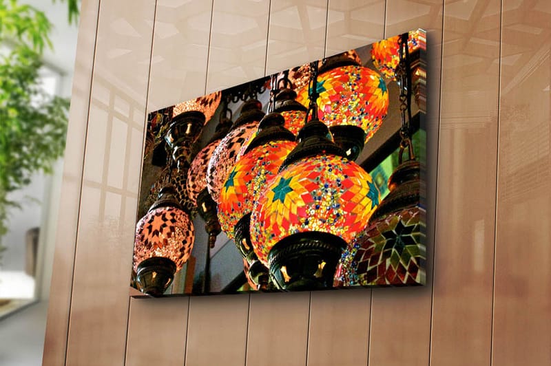 Dekorativ Canvasbilde 45x70 cm - Flerfarget - Interiør - Maleri & posters - Lerretsbilder