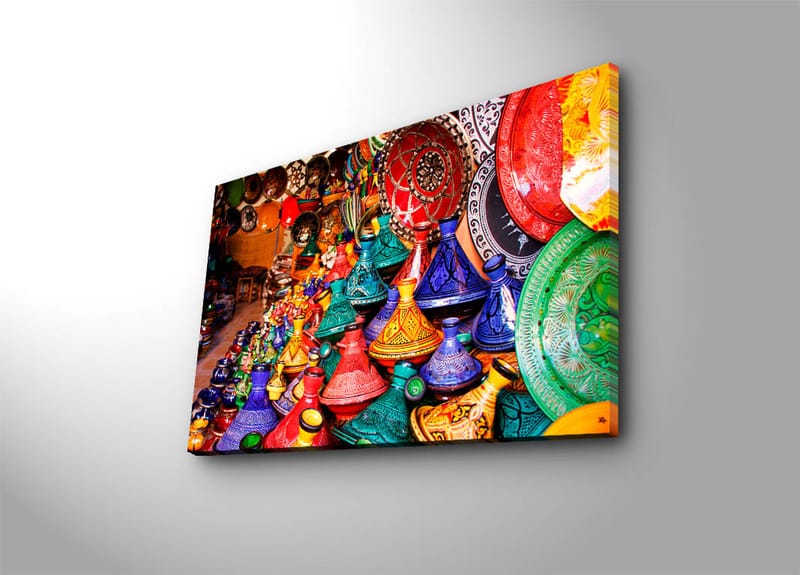 Dekorativ Canvasbilde 45x70 cm - Flerfarget - Interiør - Maleri & posters - Lerretsbilder