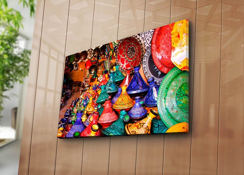 Dekorativ Canvasbilde 45x70 cm - Flerfarget - Interiør - Maleri & posters - Lerretsbilder