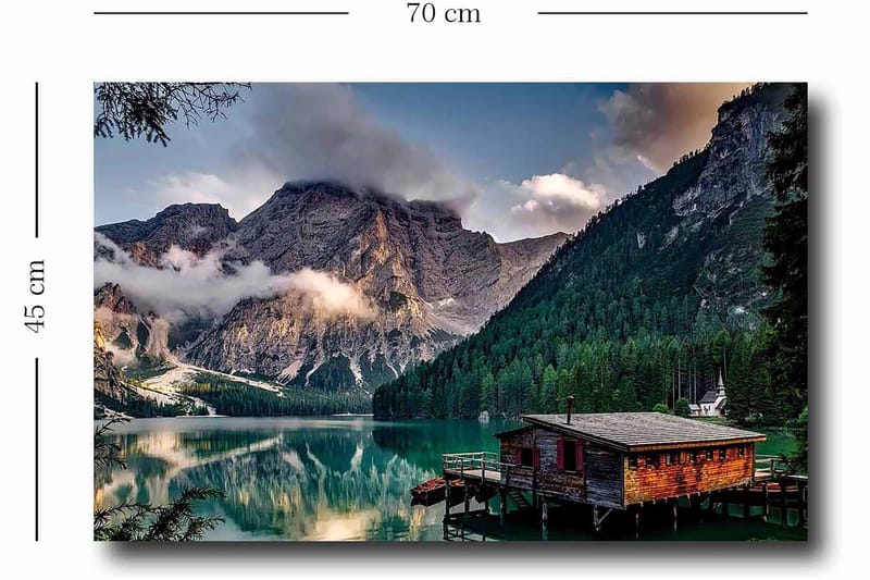 Dekorativ Canvasbilde 45x70 cm - Flerfarget - Interiør - Maleri & posters - Lerretsbilder