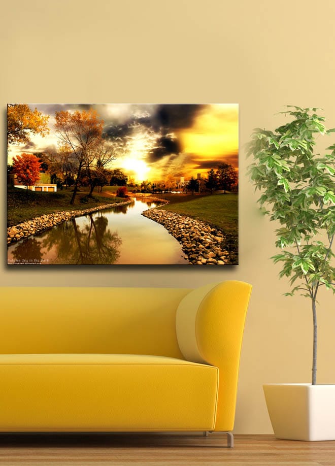 Dekorativ Canvasbilde 45x70 cm - Flerfarget - Interiør - Maleri & posters - Lerretsbilder