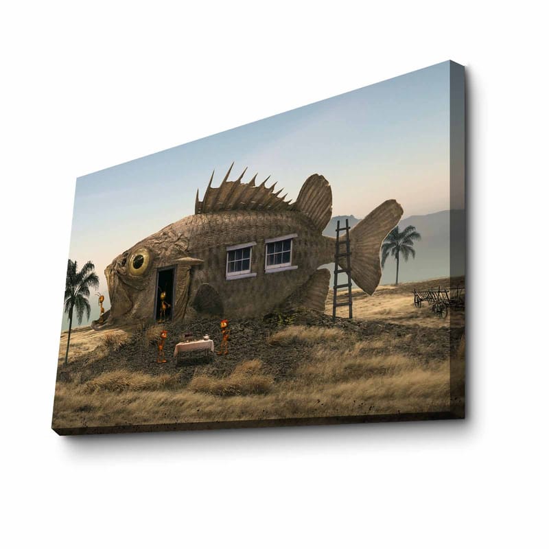 Dekorativ Canvasbilde 45x70 cm - Flerfarget - Interiør - Maleri & posters - Lerretsbilder