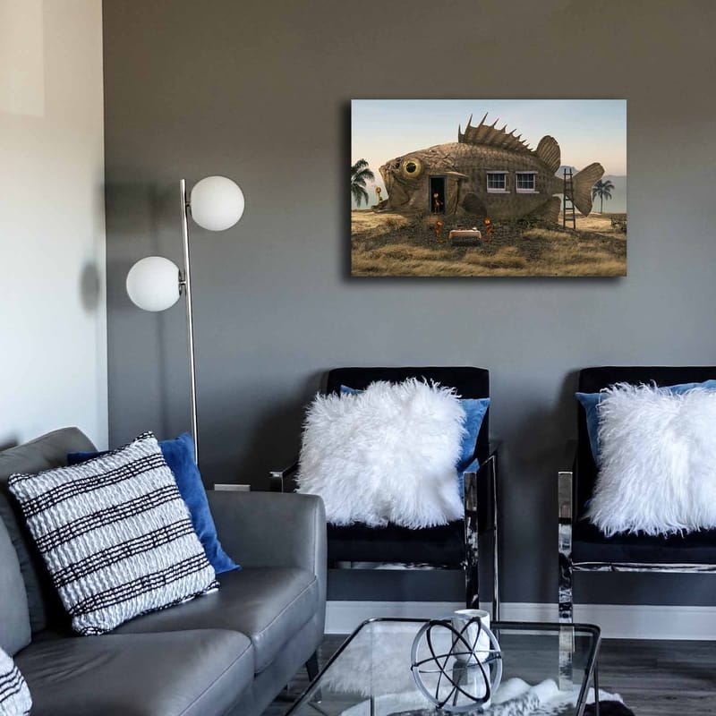 Dekorativ Canvasbilde 45x70 cm - Flerfarget - Interiør - Maleri & posters - Lerretsbilder