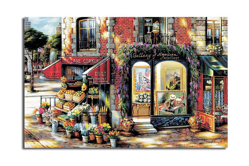 Dekorativ Canvasbilde 45x70 cm - Flerfarget - Interiør - Maleri & posters - Lerretsbilder
