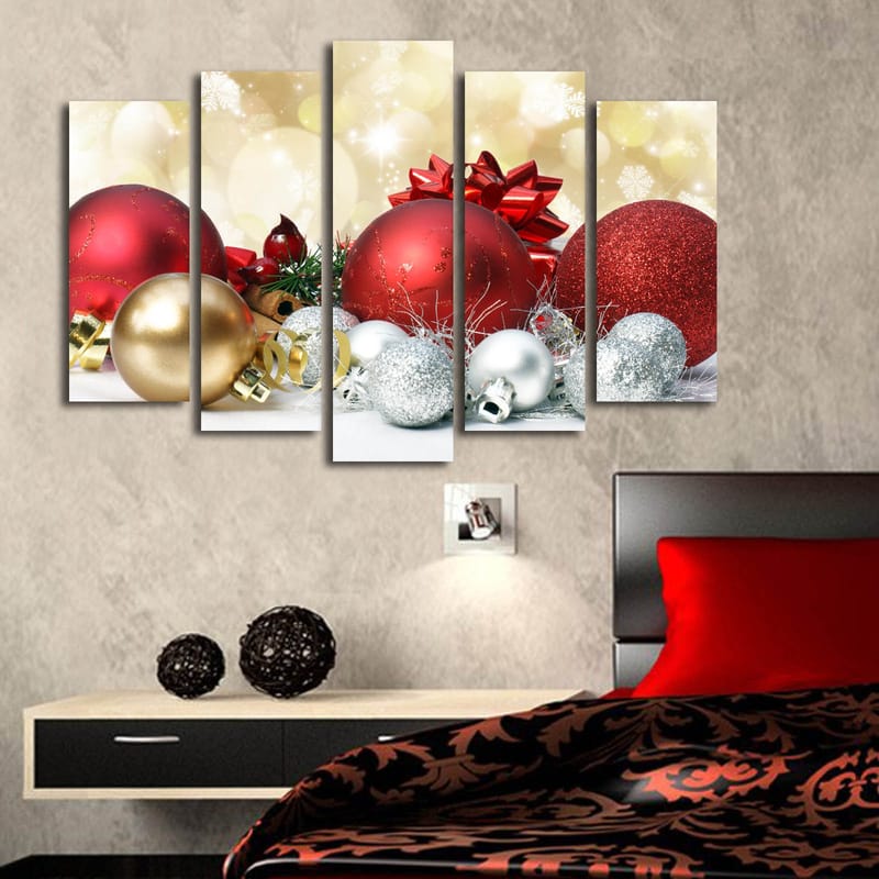 Dekorativ Canvasbilde 5-Deler 19x70 cm - Flerfarget - Interiør - Maleri & posters - Lerretsbilder