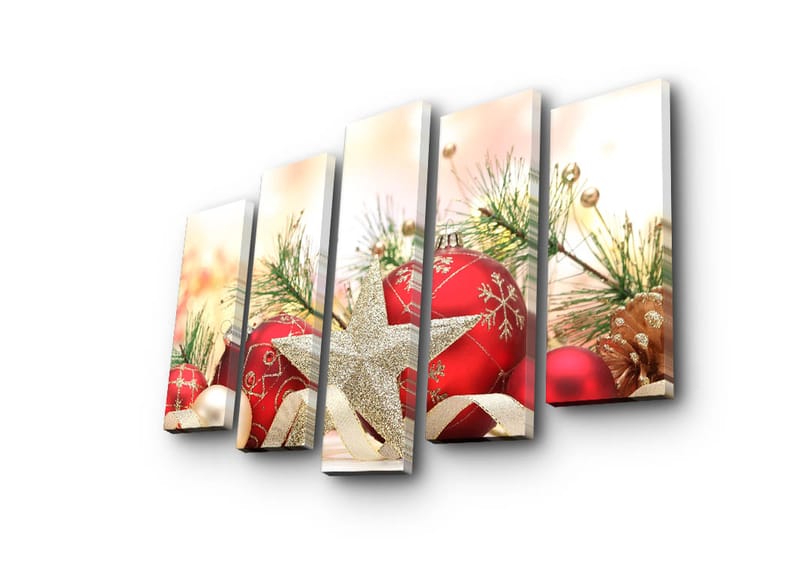 Dekorativ Canvasbilde 5-Deler 19x70 cm - Flerfarget - Interiør - Maleri & posters - Lerretsbilder