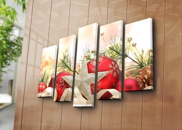 Dekorativ Canvasbilde 5-Deler 19x70 cm - Flerfarget - Interiør - Maleri & posters - Lerretsbilder