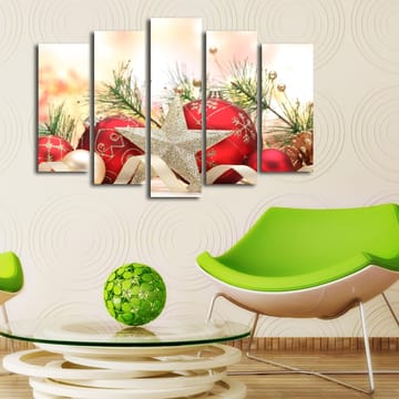 Dekorativ Canvasbilde 5-Deler 19x70 cm - Flerfarget - Interiør - Maleri & posters - Lerretsbilder