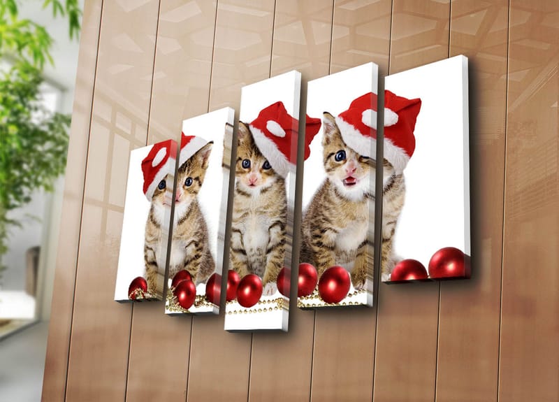 Dekorativ Canvasbilde 5-Deler 19x70 cm - Flerfarget - Interiør - Maleri & posters - Lerretsbilder