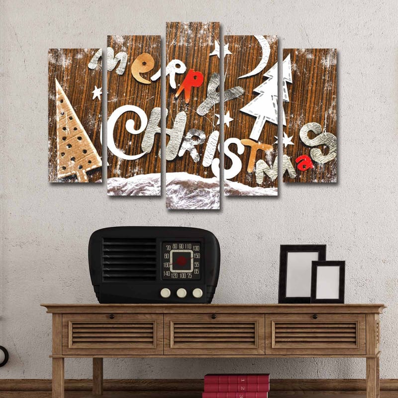 Dekorativ Canvasbilde 5-Deler 19x70 cm - Flerfarget - Interiør - Maleri & posters - Lerretsbilder