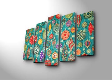 Dekorativ Canvasbilde 5-Deler 19x70 cm - Flerfarget - Interiør - Maleri & posters - Lerretsbilder