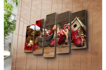 Dekorativ Canvasbilde 5-Deler 19x70 cm - Flerfarget - Interiør - Maleri & posters - Lerretsbilder