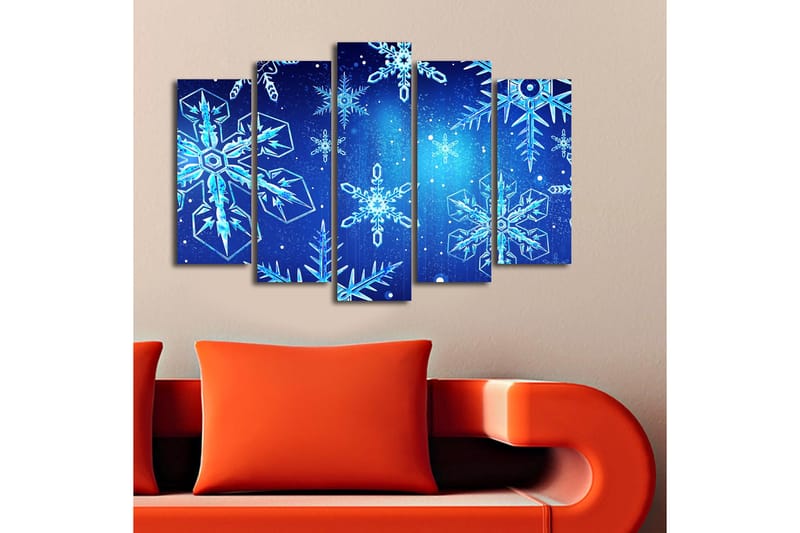 Dekorativ Canvasbilde 5-Deler 19x70 cm - Flerfarget - Interiør - Maleri & posters - Lerretsbilder