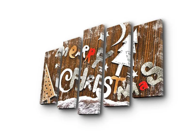 Dekorativ Canvasbilde 5-Deler 19x70 cm, Flerfarget