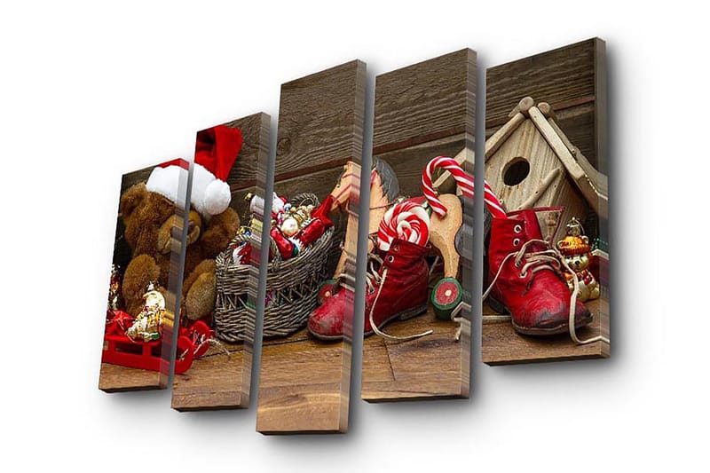 Dekorativ Canvasbilde 5-Deler 19x70 cm, Flerfarget