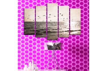 Dekorativ Canvasbilde 5-Deler 70x19 cm - Flerfarget - Interiør - Maleri & posters - Lerretsbilder