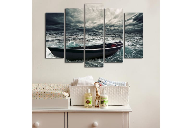 Dekorativ Canvasbilde 5-Deler 70x19 cm - Flerfarget - Interiør - Maleri & posters - Lerretsbilder