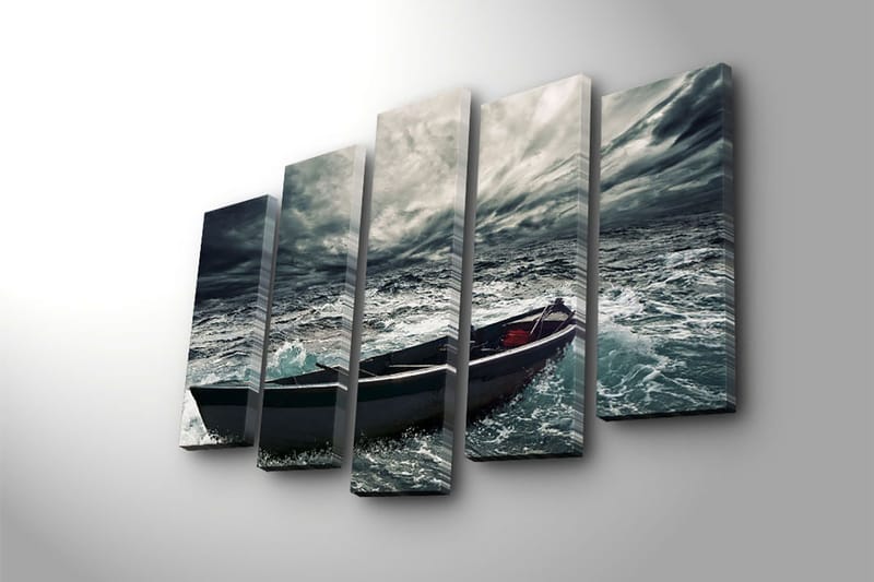Dekorativ Canvasbilde 5-Deler 70x19 cm - Flerfarget - Interiør - Maleri & posters - Lerretsbilder