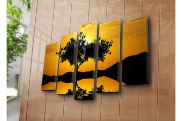 Dekorativ Canvasbilde 5-Deler 70x19 cm - Flerfarget - Interiør - Maleri & posters - Lerretsbilder