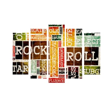 Dekorativ Canvasbilde 5-Deler 70x19 cm - Flerfarget - Interiør - Maleri & posters - Lerretsbilder