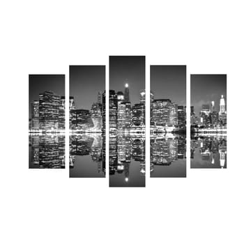 Dekorativ Canvasbilde 5-Deler 70x19 cm - Flerfarget - Interiør - Maleri & posters - Lerretsbilder