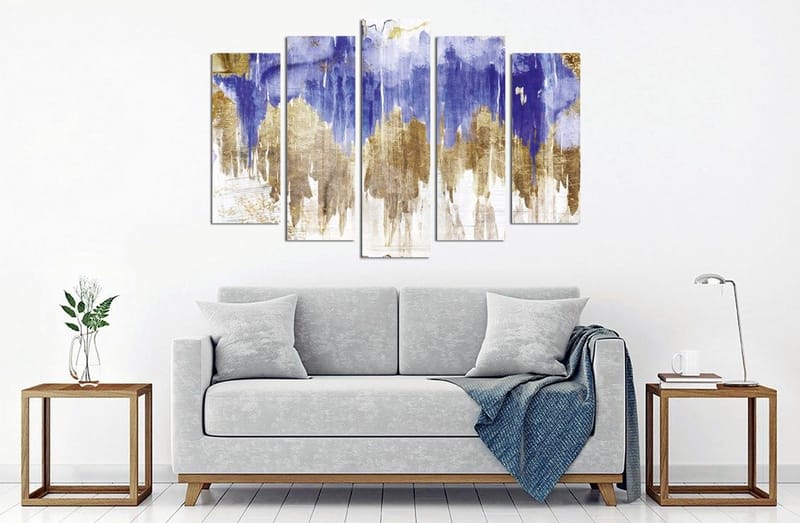 Dekorativ Canvasbilde 5-Deler 70x20 cm, Flerfarget