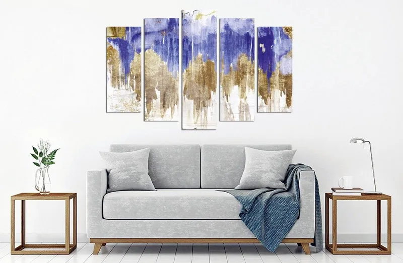 Dekorativ Canvasbilde 5-Deler 70x20 cm, Flerfarget