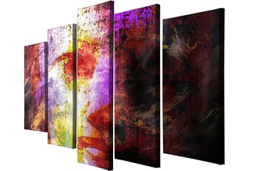 Dekorativ Canvasbilde 5-Deler 70x20 cm - Flerfarget - Interiør - Maleri & posters - Lerretsbilder