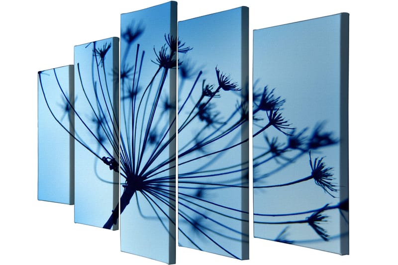 Dekorativ Canvasbilde 5-Deler 70x20 cm - Flerfarget - Interiør - Maleri & posters - Lerretsbilder