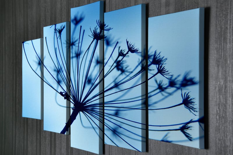 Dekorativ Canvasbilde 5-Deler 70x20 cm - Flerfarget - Interiør - Maleri & posters - Lerretsbilder