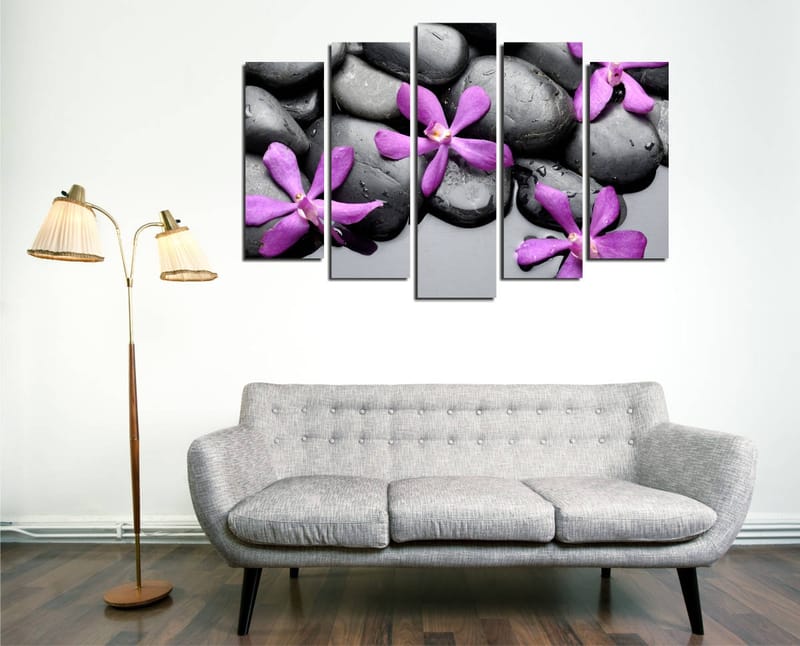 Dekorativ Canvasbilde 5-Deler 70x20 cm - Flerfarget - Interiør - Maleri & posters - Lerretsbilder