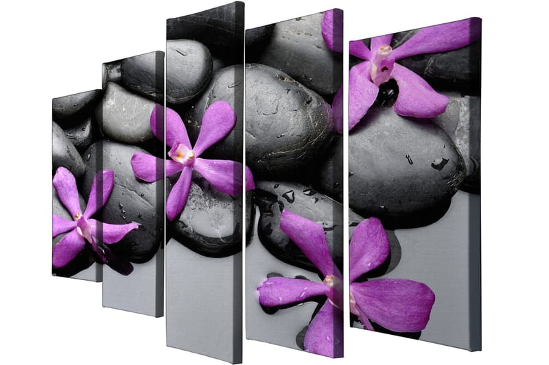 Dekorativ Canvasbilde 5-Deler 70x20 cm - Flerfarget - Interiør - Maleri & posters - Lerretsbilder