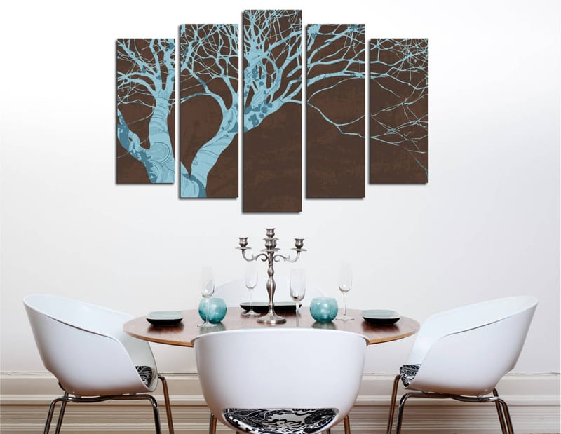 Dekorativ Canvasbilde 5-Deler 70x20 cm - Flerfarget - Interiør - Maleri & posters - Lerretsbilder