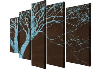 Dekorativ Canvasbilde 5-Deler 70x20 cm - Flerfarget - Interiør - Maleri & posters - Lerretsbilder
