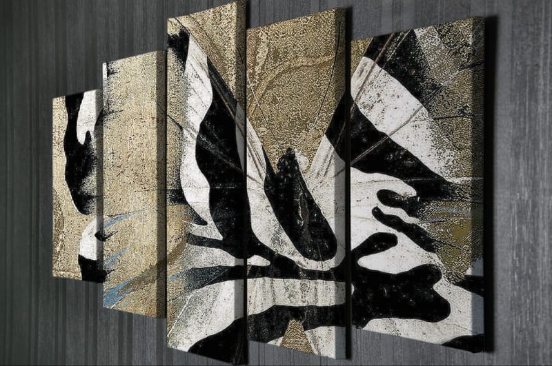 Dekorativ Canvasbilde 5-Deler 70x20 cm - Flerfarget - Interiør - Maleri & posters - Lerretsbilder