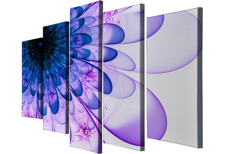 Dekorativ Canvasbilde 5-Deler 70x20 cm - Flerfarget - Interiør - Maleri & posters - Lerretsbilder