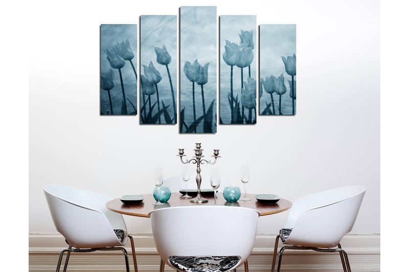 Dekorativ Canvasbilde 5-Deler 70x20 cm - Flerfarget - Interiør - Maleri & posters - Lerretsbilder