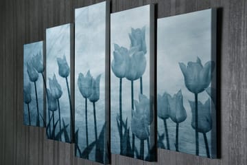 Dekorativ Canvasbilde 5-Deler 70x20 cm - Flerfarget - Interiør - Maleri & posters - Lerretsbilder