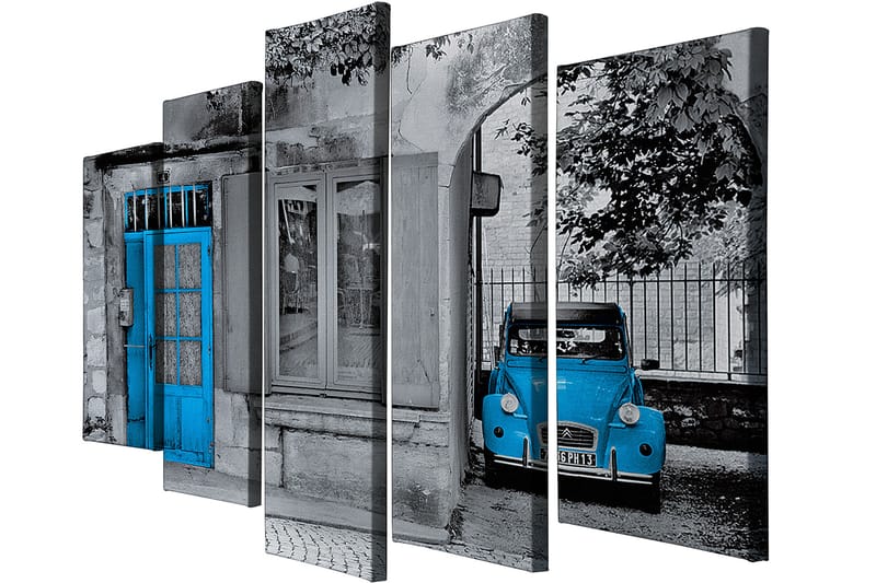 Dekorativ Canvasbilde 5-Deler 70x20 cm - Flerfarget - Interiør - Maleri & posters - Lerretsbilder