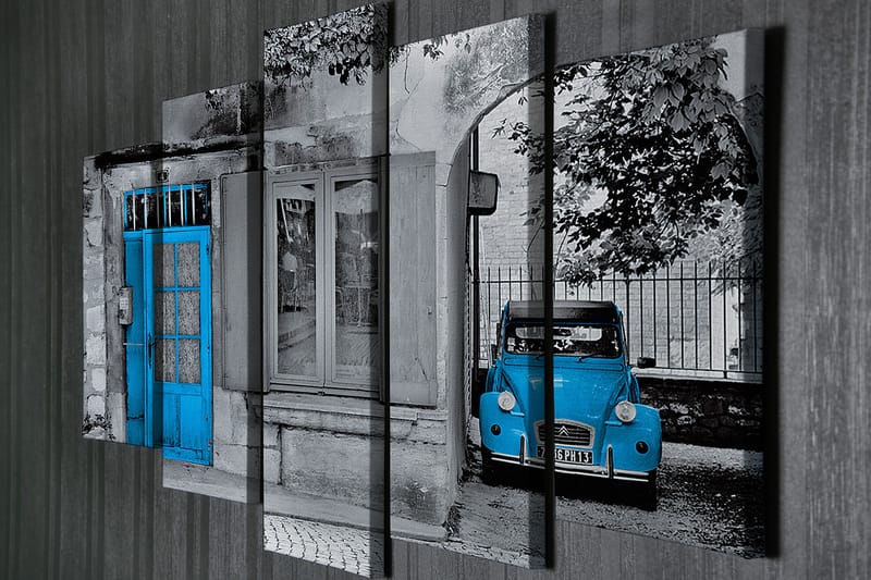 Dekorativ Canvasbilde 5-Deler 70x20 cm - Flerfarget - Interiør - Maleri & posters - Lerretsbilder