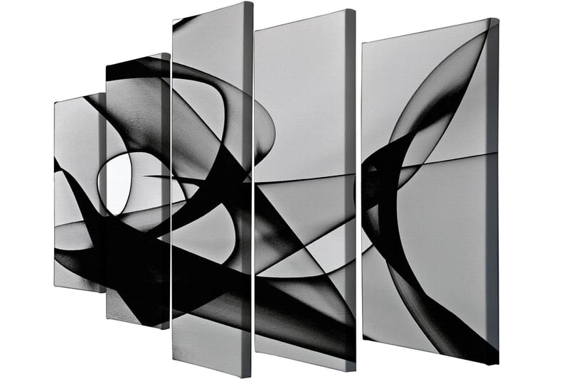 Dekorativ Canvasbilde 5-Deler 70x20 cm - Flerfarget - Interiør - Maleri & posters - Lerretsbilder