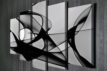 Dekorativ Canvasbilde 5-Deler 70x20 cm - Flerfarget - Interiør - Maleri & posters - Lerretsbilder