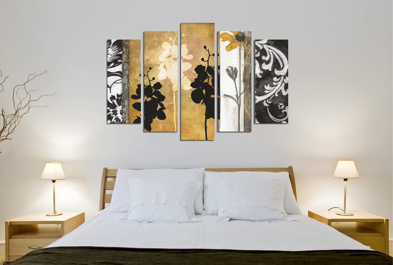 Dekorativ Canvasbilde 5-Deler 70x20 cm - Flerfarget - Interiør - Maleri & posters - Lerretsbilder
