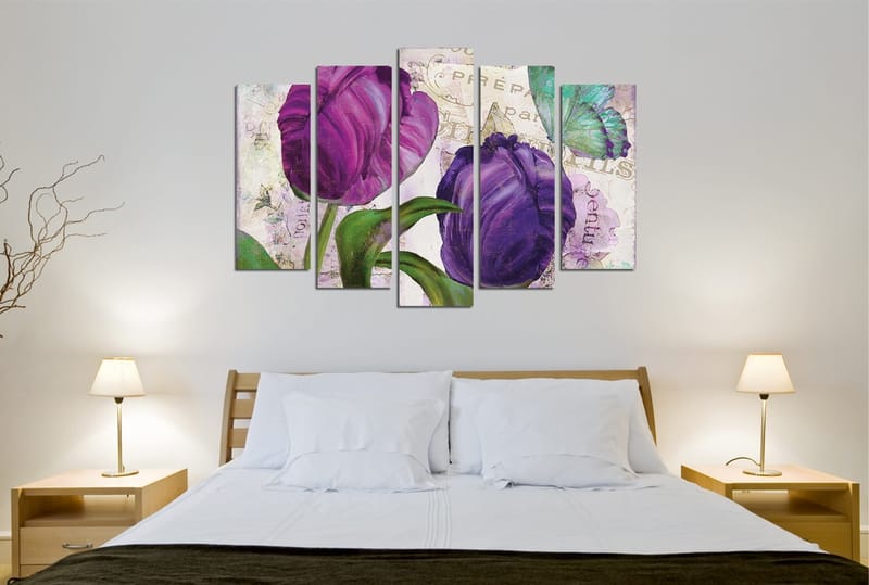 Dekorativ Canvasbilde 5-Deler 70x20 cm - Flerfarget - Interiør - Maleri & posters - Lerretsbilder