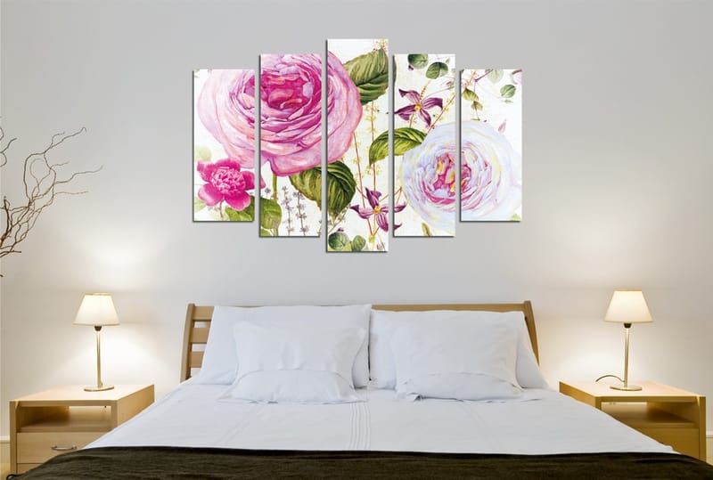 Dekorativ Canvasbilde 5-Deler 70x20 cm - Flerfarget - Interiør - Maleri & posters - Lerretsbilder