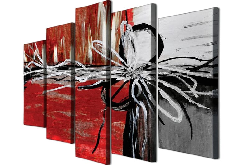 Dekorativ Canvasbilde 5-Deler 70x20 cm - Flerfarget - Interiør - Maleri & posters - Lerretsbilder