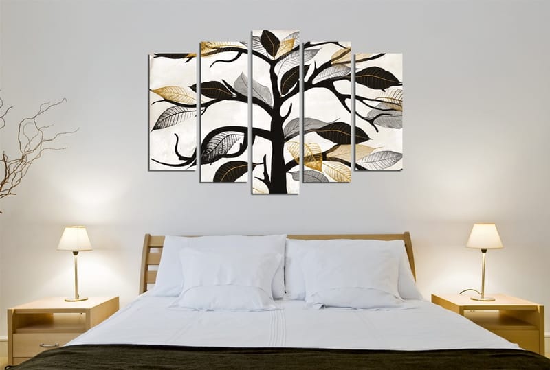 Dekorativ Canvasbilde 5-Deler 70x20 cm - Flerfarget - Interiør - Maleri & posters - Lerretsbilder